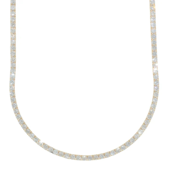 Yellow Gold Tennis Chain - 14K Gold - DIA24.70CT - 37.60G - 20" inches