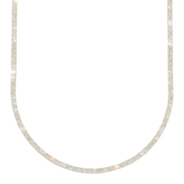 Yellow Gold Tennis Chain - 14K Gold - DIA18.61CT - 26.20G - 20" inches