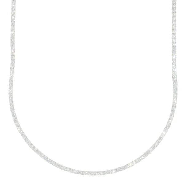 White Gold Tennis Chain - 18K Gold - DIA9.26CT - 22.40G - 22" inches