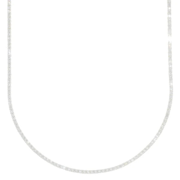 White Gold Tennis Chain - 14K Gold - DIA5.69CT - 17.70G - 22" inches