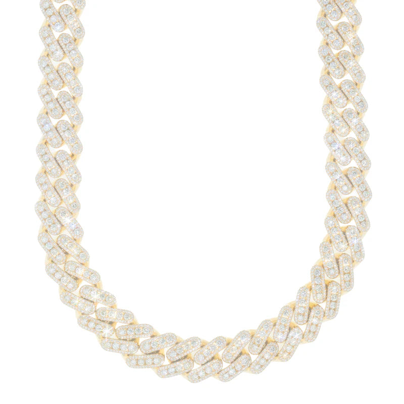 Cuban Link Chain - 10K Gold - Yellow Gold 431.50 gr - DIA 58.72 Ct - 22" inches