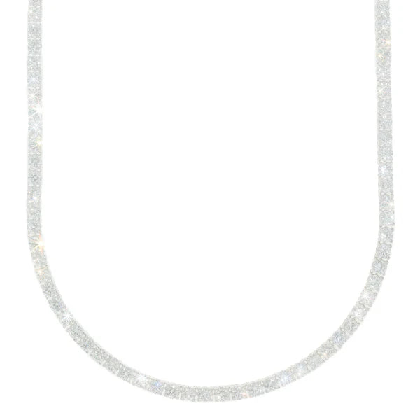 Woman's Tennis Chain - 14K Gold - White Gold - DIA 25.0CT - 40.60G - 18" inches