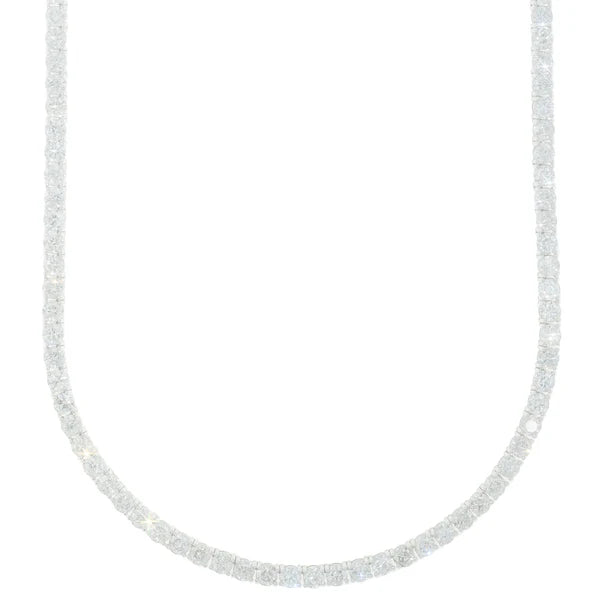 Woman's Tennis Chain - 14K Gold - White Gold - DIA 27.76CT - 36.30G - 16" inches
