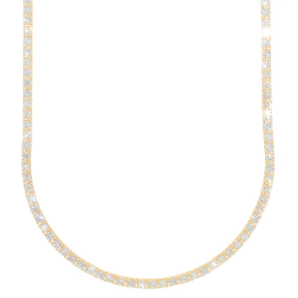Woman's Tennis Chain - 14K Gold - Yellow Gold - DIA 17.65CTCt - 32.80G - 16" inches