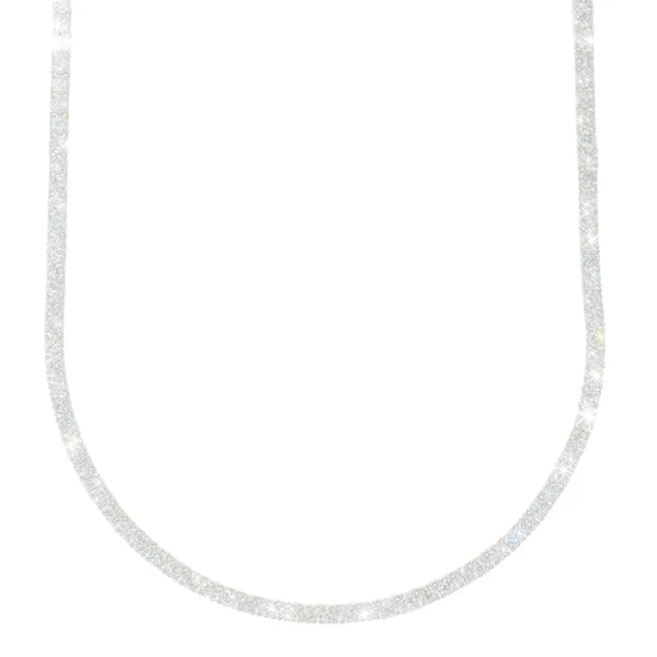 Woman's Tennis Chain - 14K Gold - White Gold - DIA 17.30CT - 23.40G - 17" inches