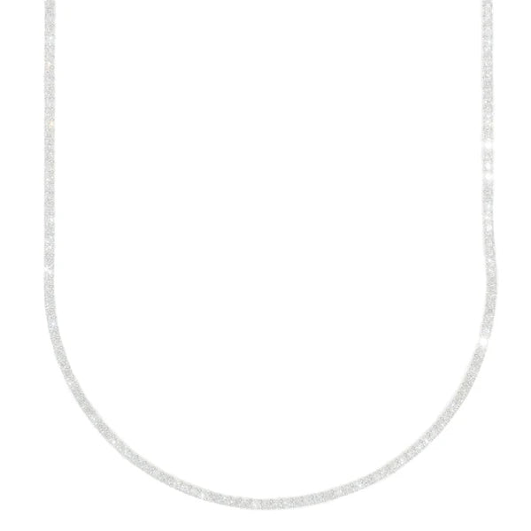 Woman's Tennis Chain - 14K Gold - White Gold - 17" inches