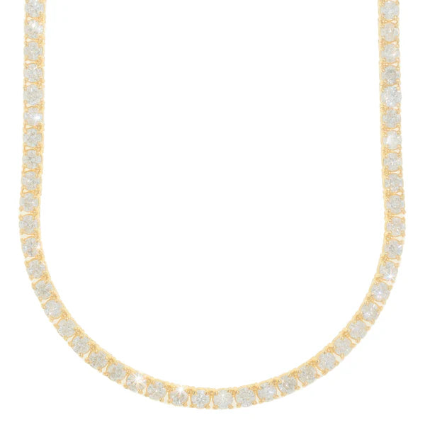 Yellow Gold Tennis Chain - 14K Gold - DIA50.65CT - 73.4G - 22" inches