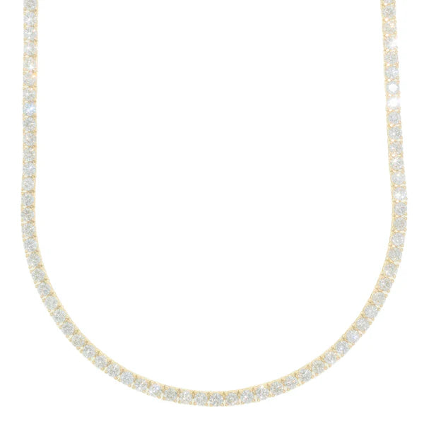 Yellow Gold Tennis Chain - 14K Gold - DIA24.0 CT - 58.10G - 21" inches