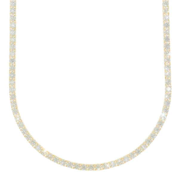Yellow Gold Tennis Chain - 14K Gold - DIA26.53CT - 44.9G - 20" inches
