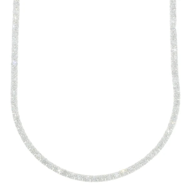 White Gold Tennis Chain - 14K Gold - DIA29.10CT - 50.40G - 22" inches