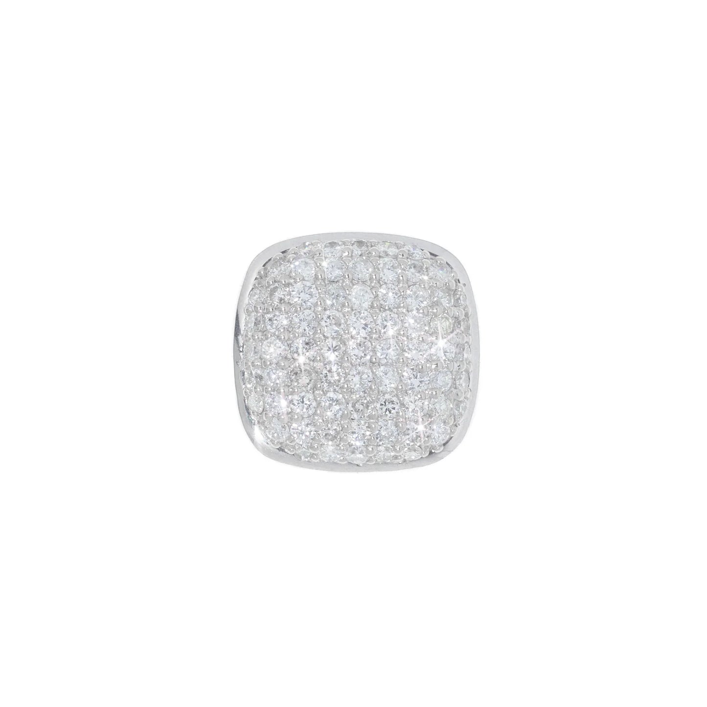 Ring With Diamonds – 14K – White Gold 15.20g – D 2.25 CT