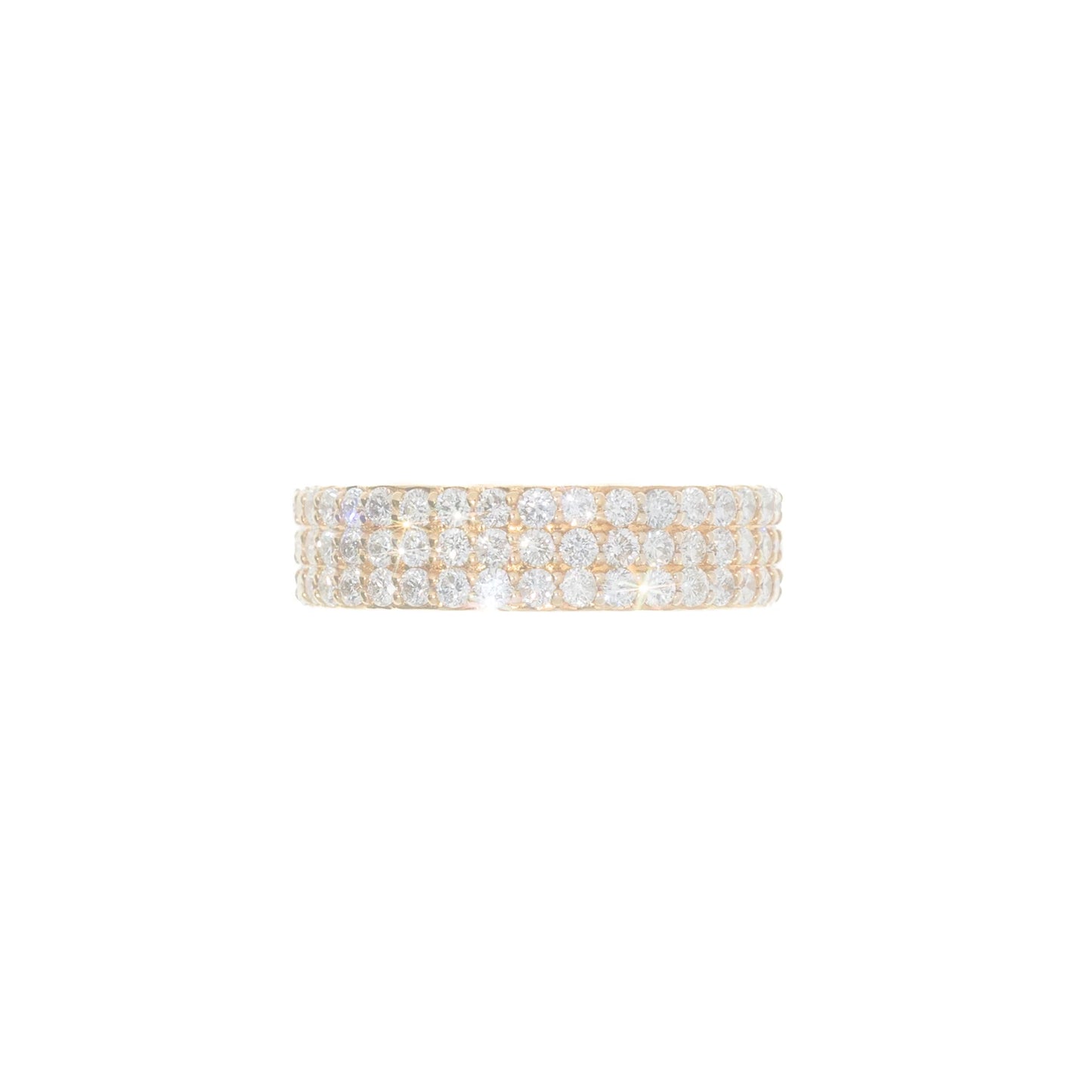 Men's Eternity Ring – 14K – Yellow Gold 6.70g – D 4.18 CT