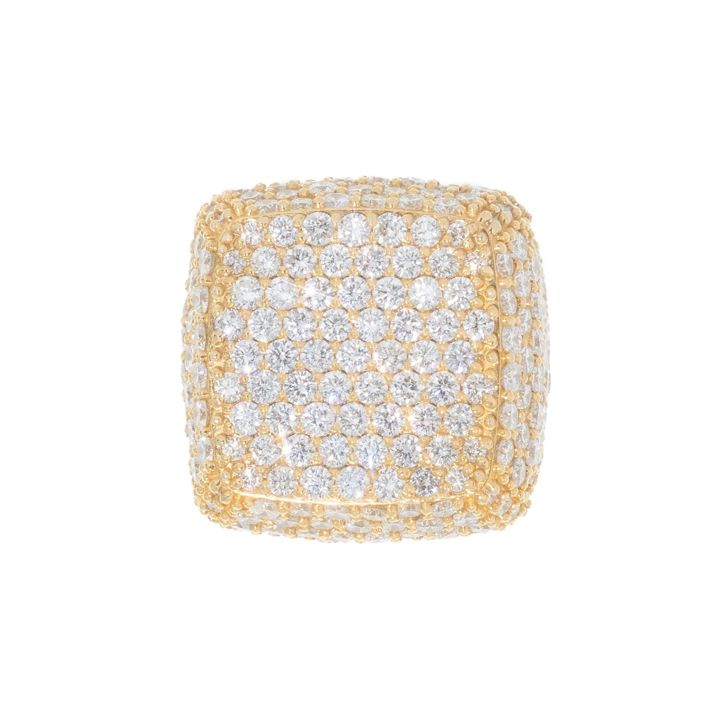Ring With Diamonds - 14K - Yellow Gold 36.3g - D 14.22 CT