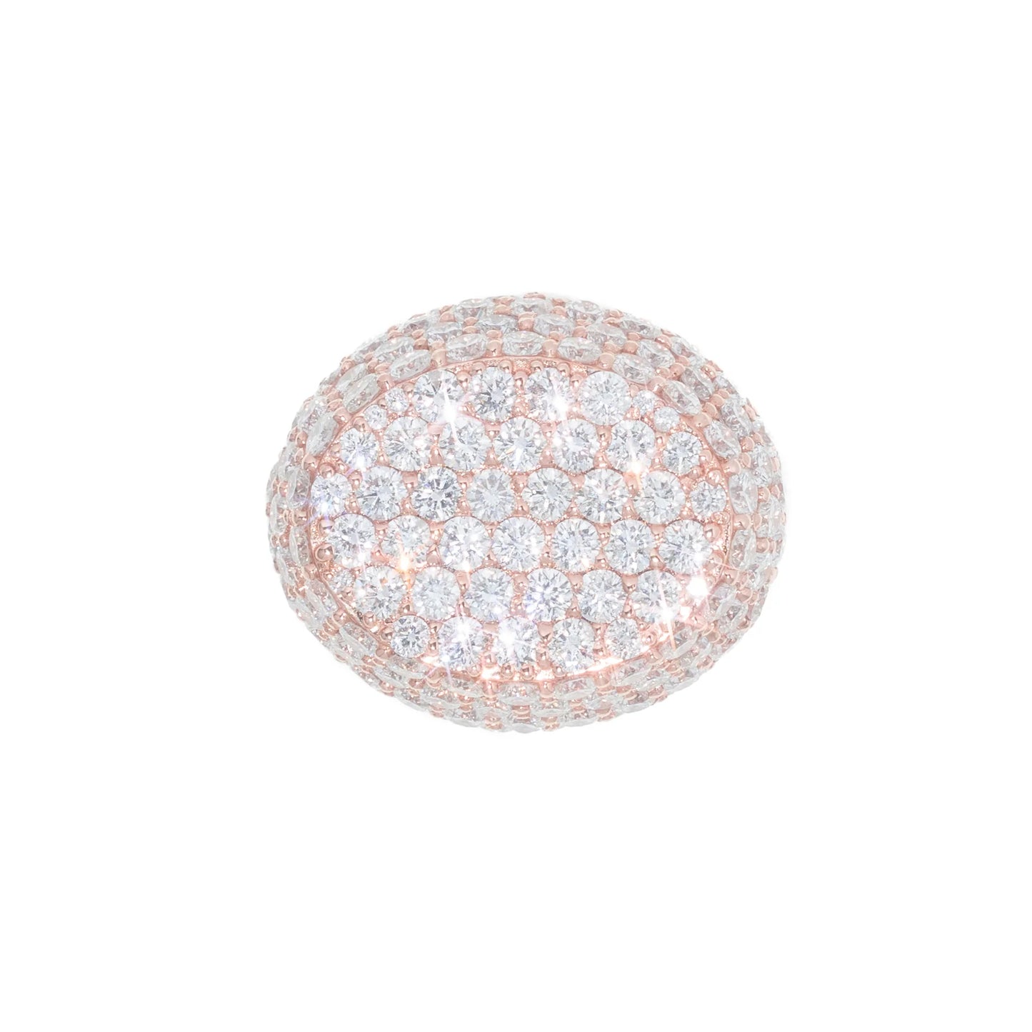 Ring With Diamonds - 14K - Rose Gold 22.60g - D 16.74 CT