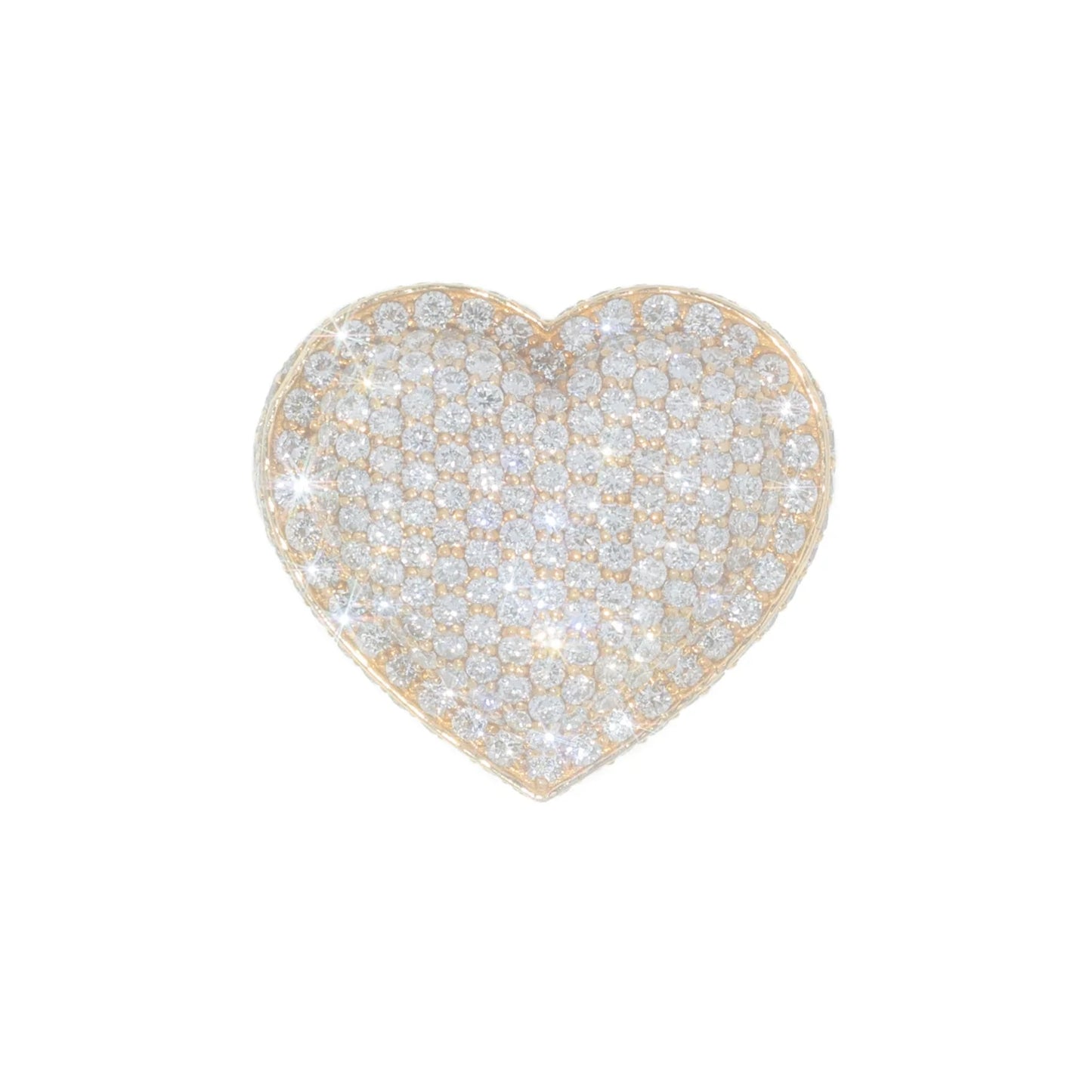 Heart Ring - 14K - White Gold 31.70g - D 8.17 CT