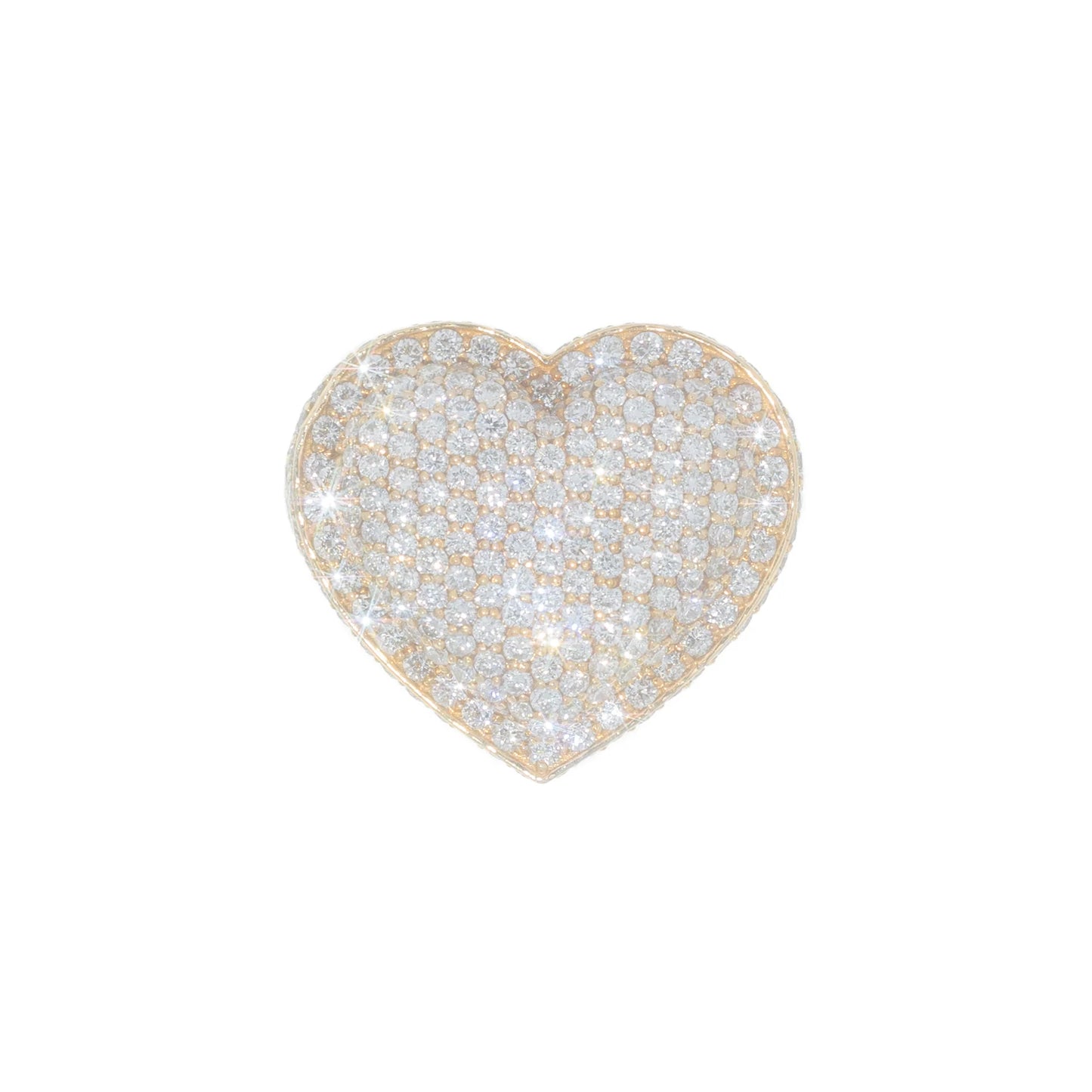 Heart Ring - 14K - Yellow Gold 27.50g - D 4.29 CT