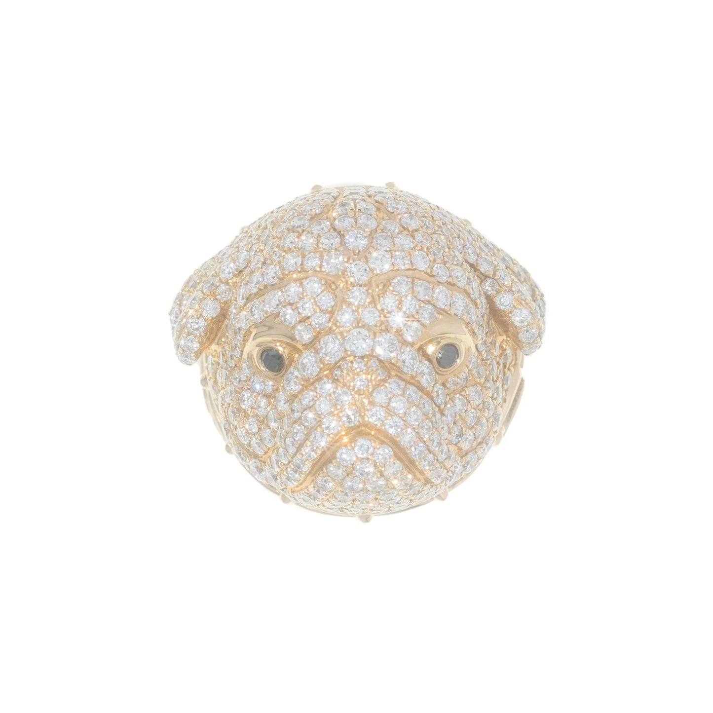 Bulldog Ring – 14K – Yellow Gold 27.6 g – D 8.23 CT