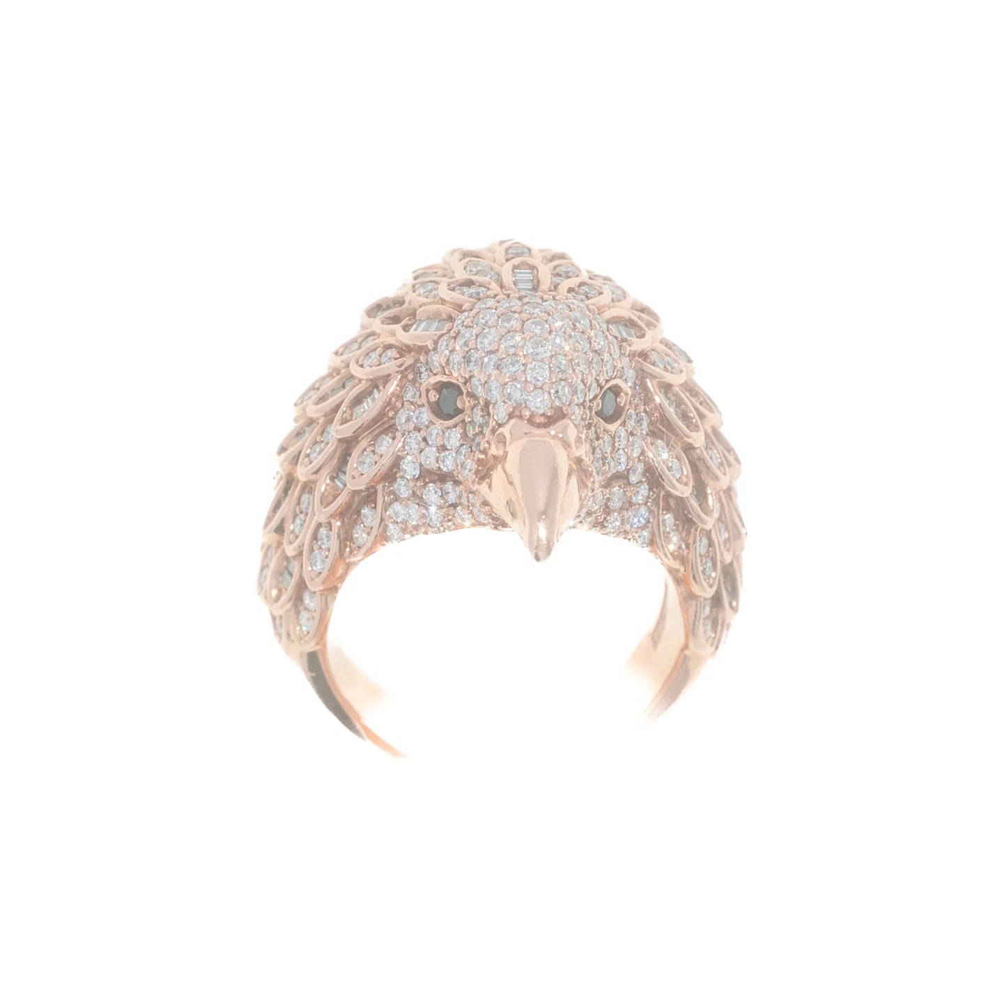 Eagle Ring – 14K – Rose Gold 44.0 g – D 2.85 CT