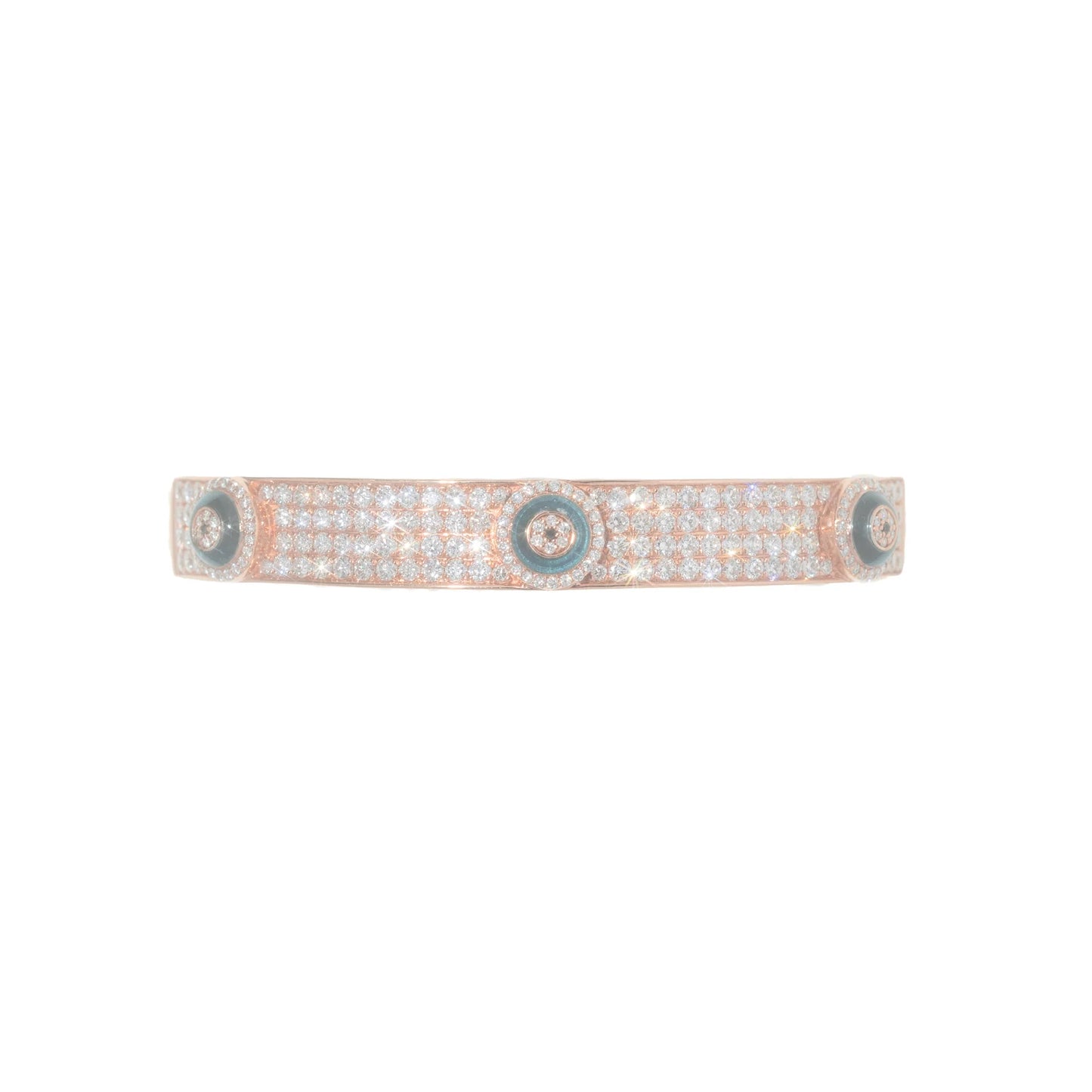 Bangle With Diamond's - 18K - Rose Gold 27.3g - D 3.15 CT