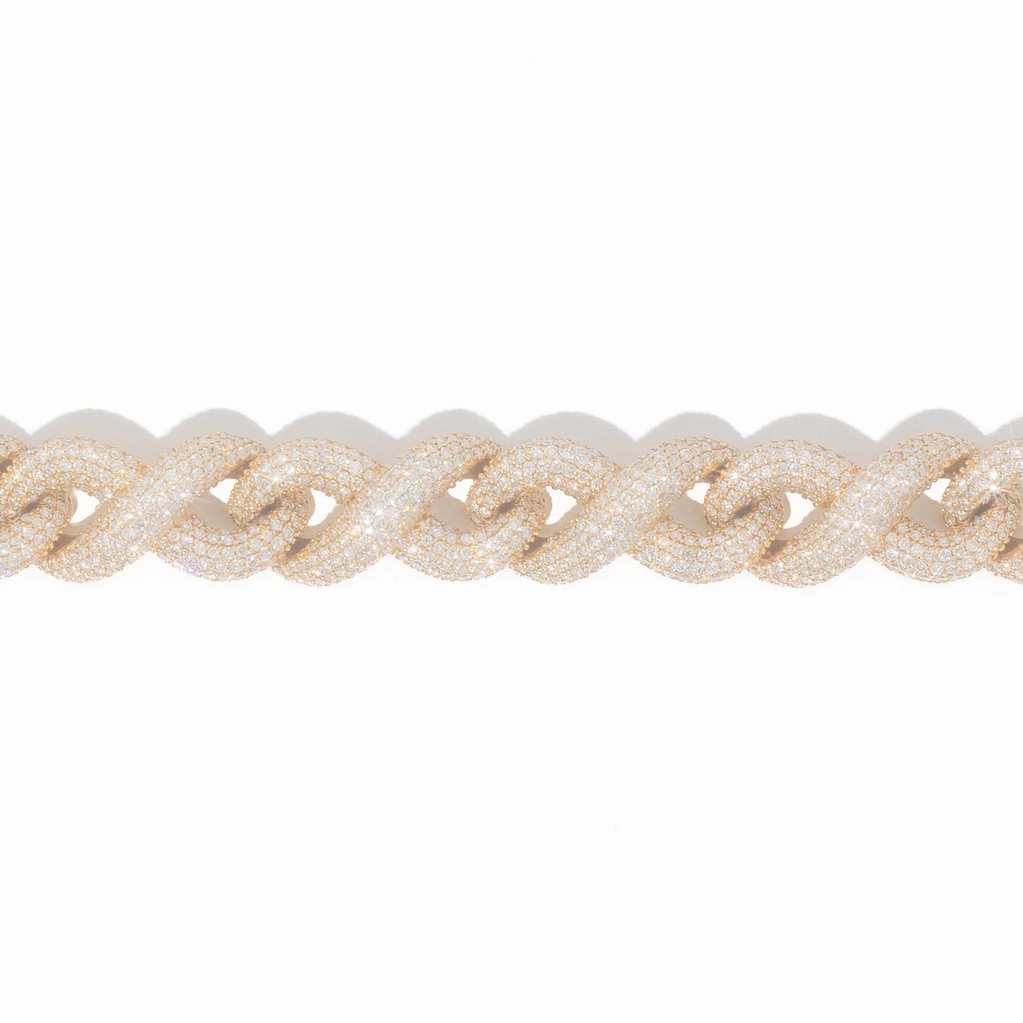 Infinity Bracelet - 14K - Yellow / White / Rose Gold 66.0g - D 10.28 ct - 7.5 inches