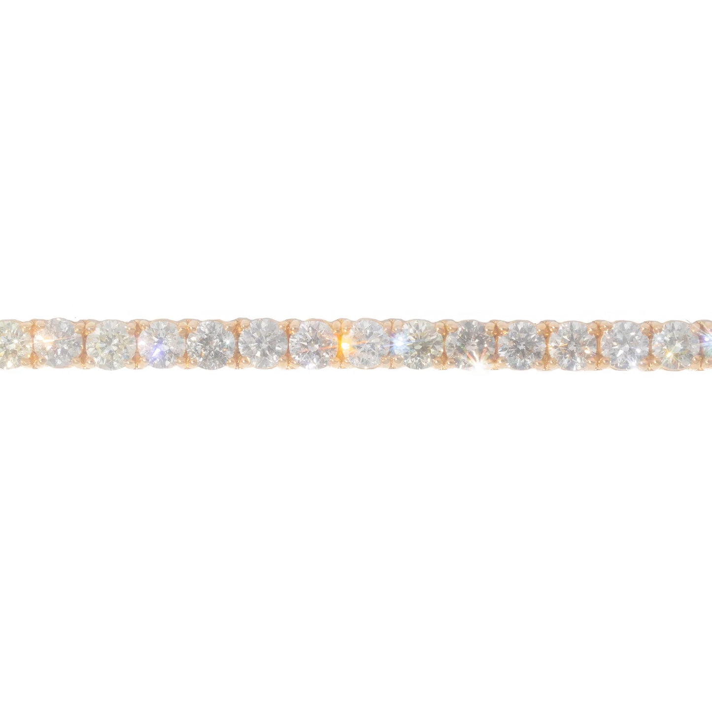Tennis Bracelet - 14K - Rose Gold 31.30g - D 30.62 ct - 7.5 inches
