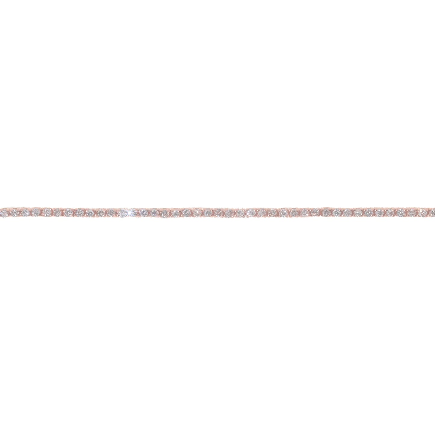 Tennis Bracelet - 14K - Rose Gold 7.50g - D 2.30 CT - 7.5 inches