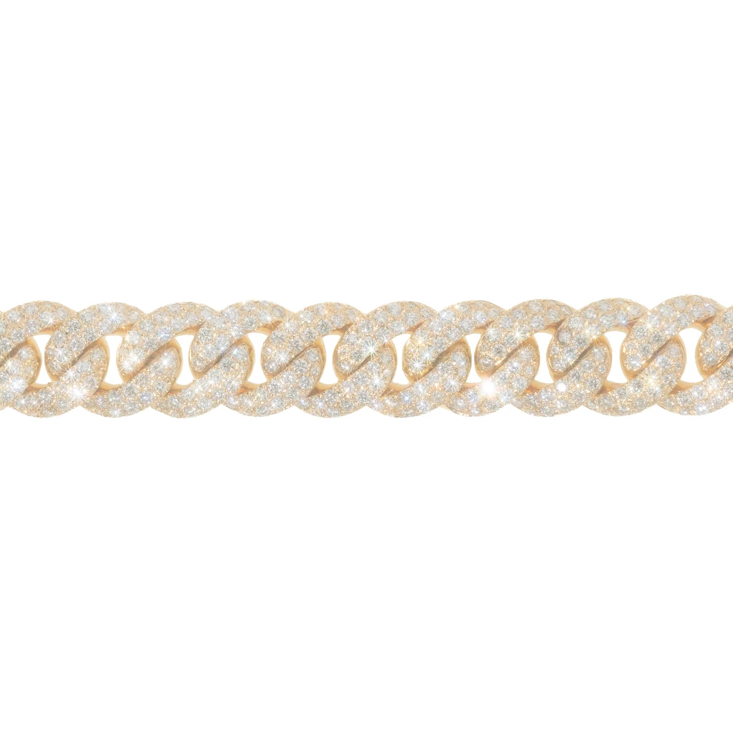 Cuban Link Bracelet - 14kt - Yellow Gold 127.6g - D 18.09ct - 8 inches