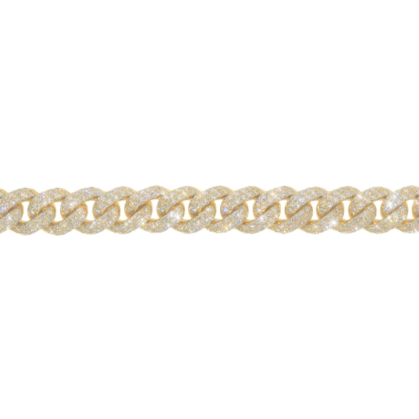 Cuban Link Bracelet - 14kt - Yellow Gold 72g - D 11 ct - 8 inches