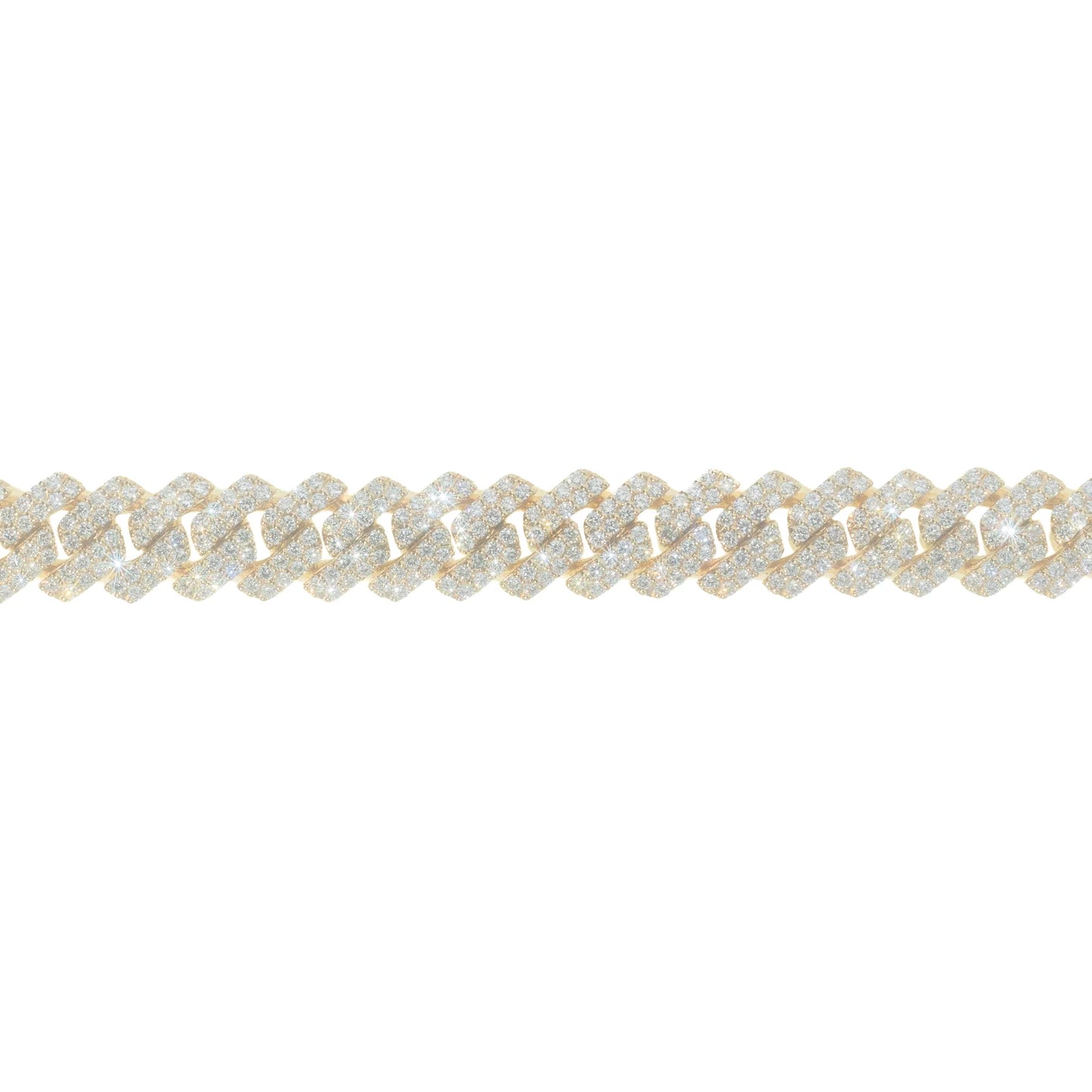 Cuban Link Bracelet - 14kt - Yellow Gold 80.20g - D 13.08 ct - 8 inches
