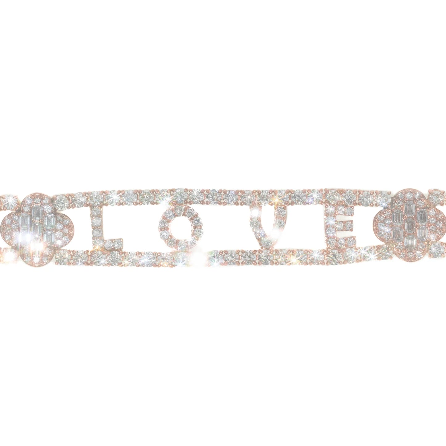 Womans Tennis Bracelet - 14K - Rose Gold 25.7 g - D 1.75 ct / EM 1.4 ct - 7.5 inches
