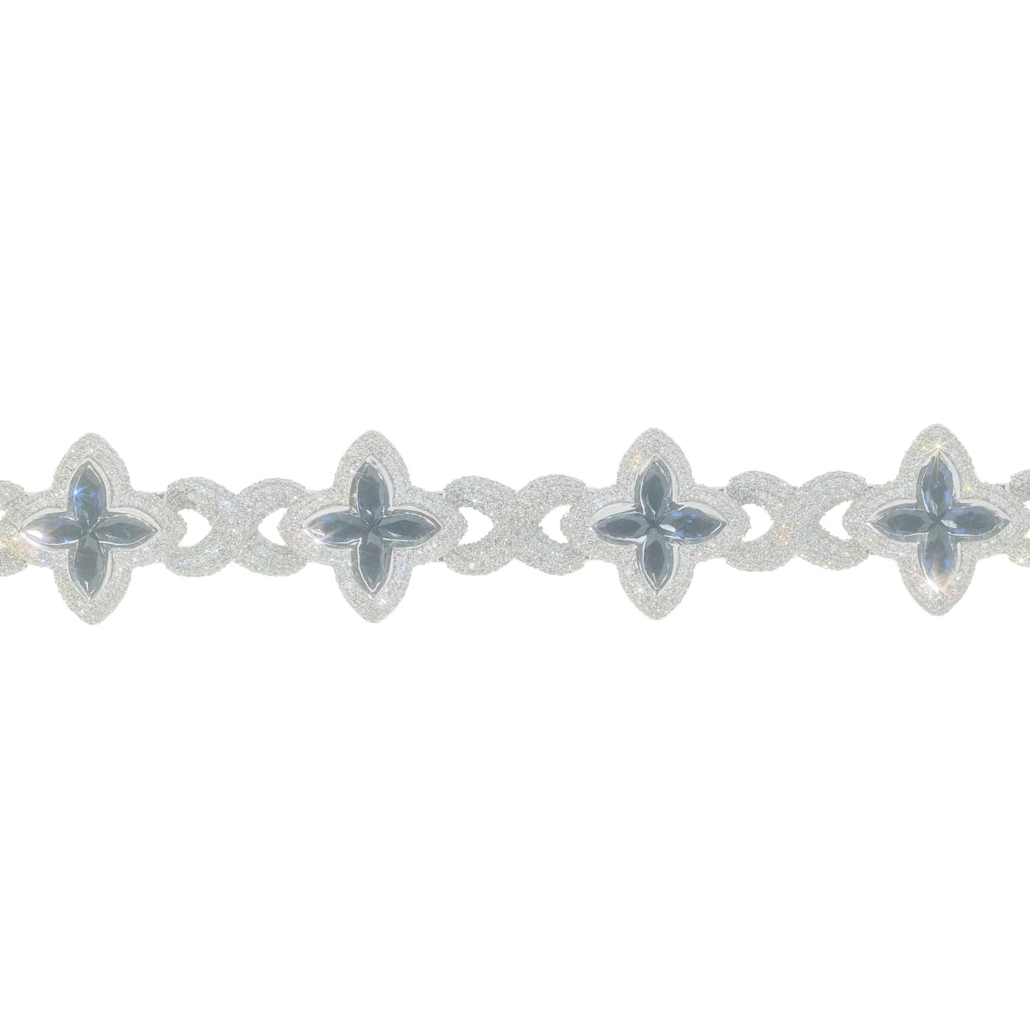 Infinity Link Bracelet - 10K - White Gold 50.00 g - D 21.50 ct - 8 inches