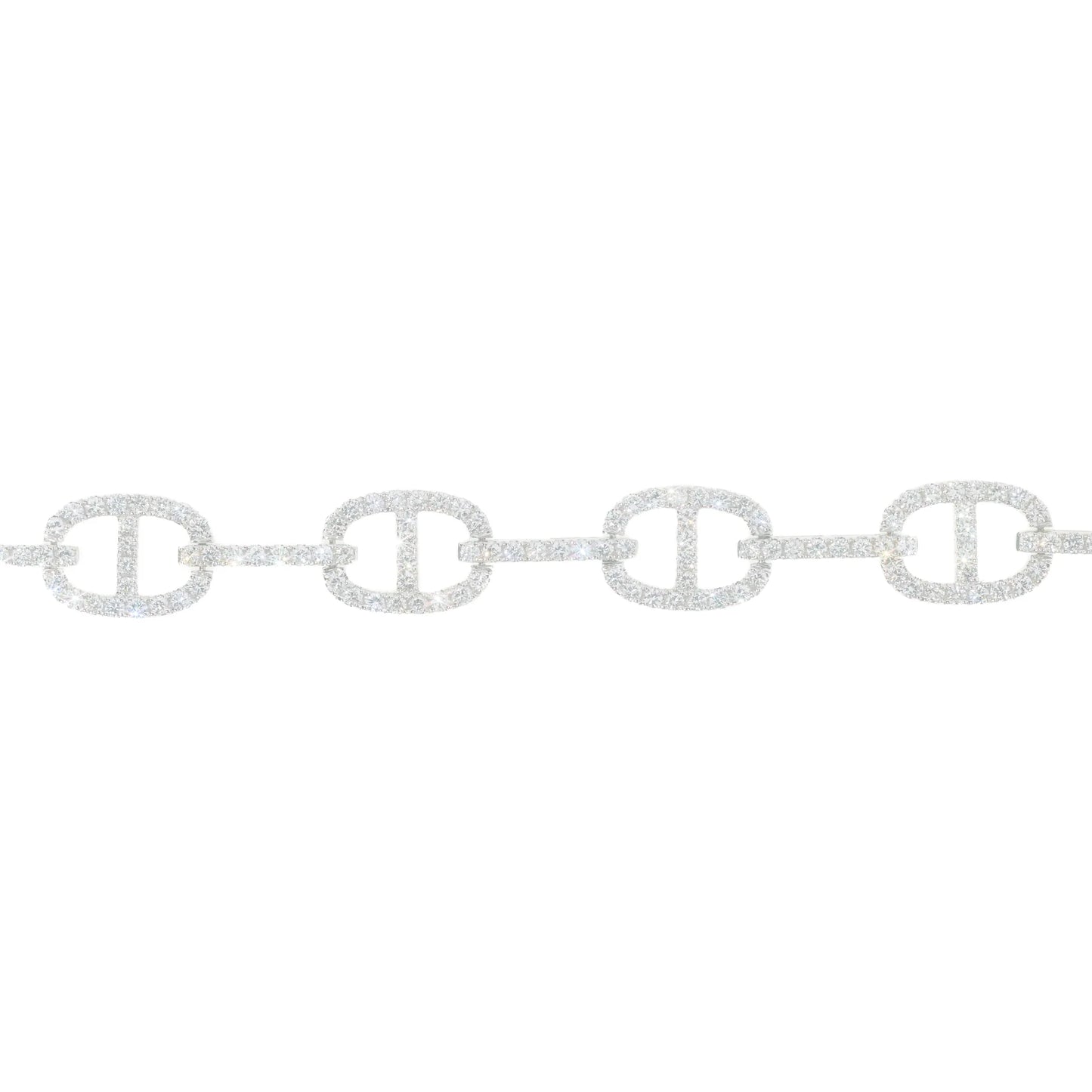 Bracelet With Diamonds - 18K - White Gold 19.50g - D 4.30 CT - 8 inches