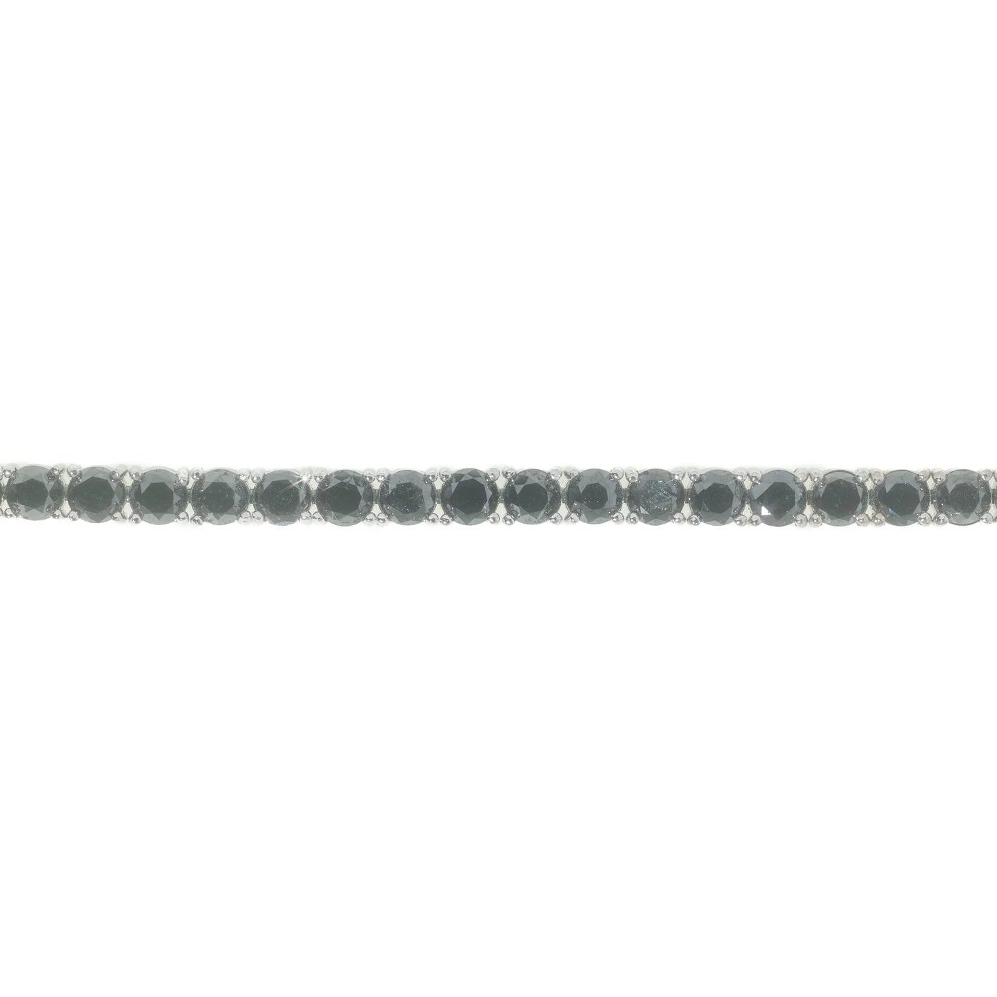 Tennis Bracelet With Black Diamonds - 14K - White Gold 28.5 g - D 26.15 CT - 8 inches