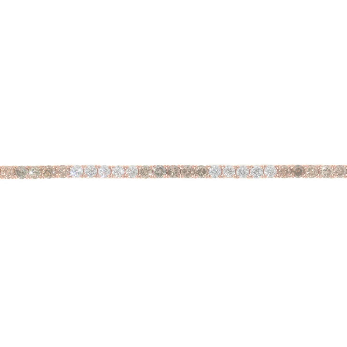 Tennis Bracelet With Diamonds - 14K - Rose Gold 11.60g - D 8.60 CT - 8 inches