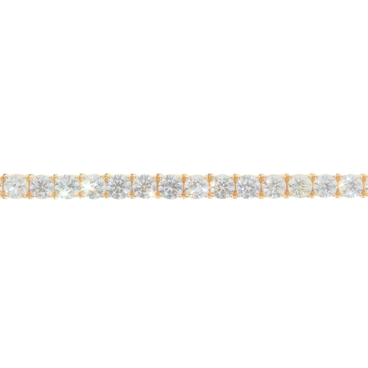 Tennis Bracelet - 14K - Yellow Gold 29.30g - D 31.80 ctw - 8 inches