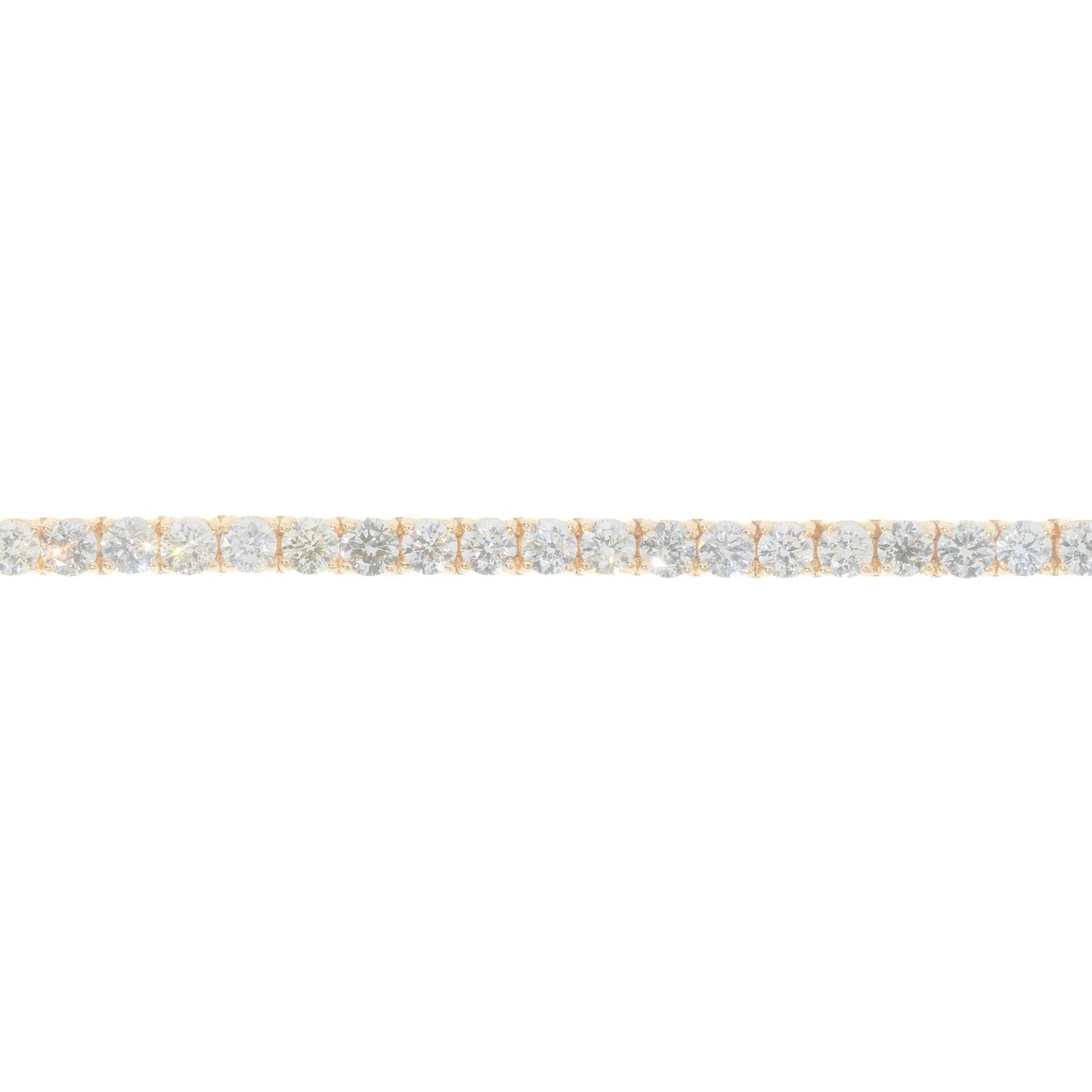 Tennis Bracelet - 14K - Yellow Gold 24.0g - D 19.69 CTW - 8 inches