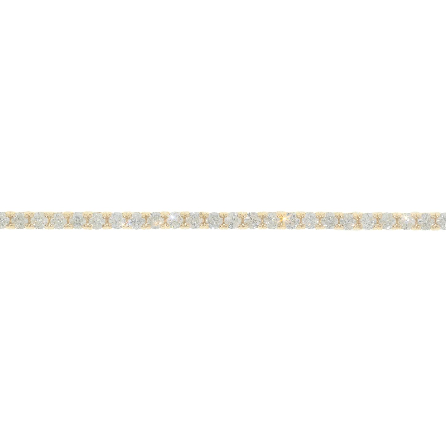 Tennis Bracelet - 14K - Yellow Gold 15.50 g - D 10.31 CT - 8 inches