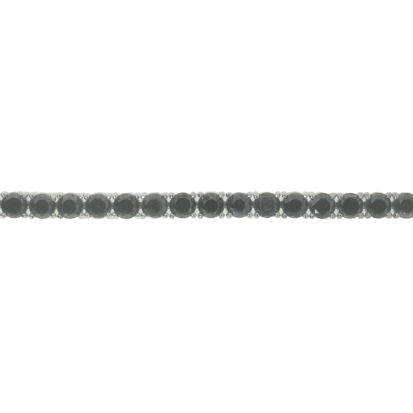 Tennis Bracelet With Black Diamonds - 14K - White Gold 28.5 g - 26.15 CT - 8 inches