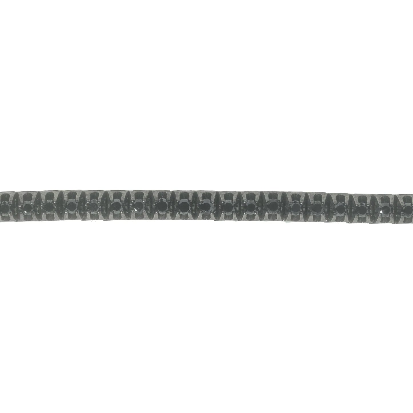 Tennis Bracelet With Black Diamonds - 14K - White Gold 35.10g - 7.39 CT - 8 inches
