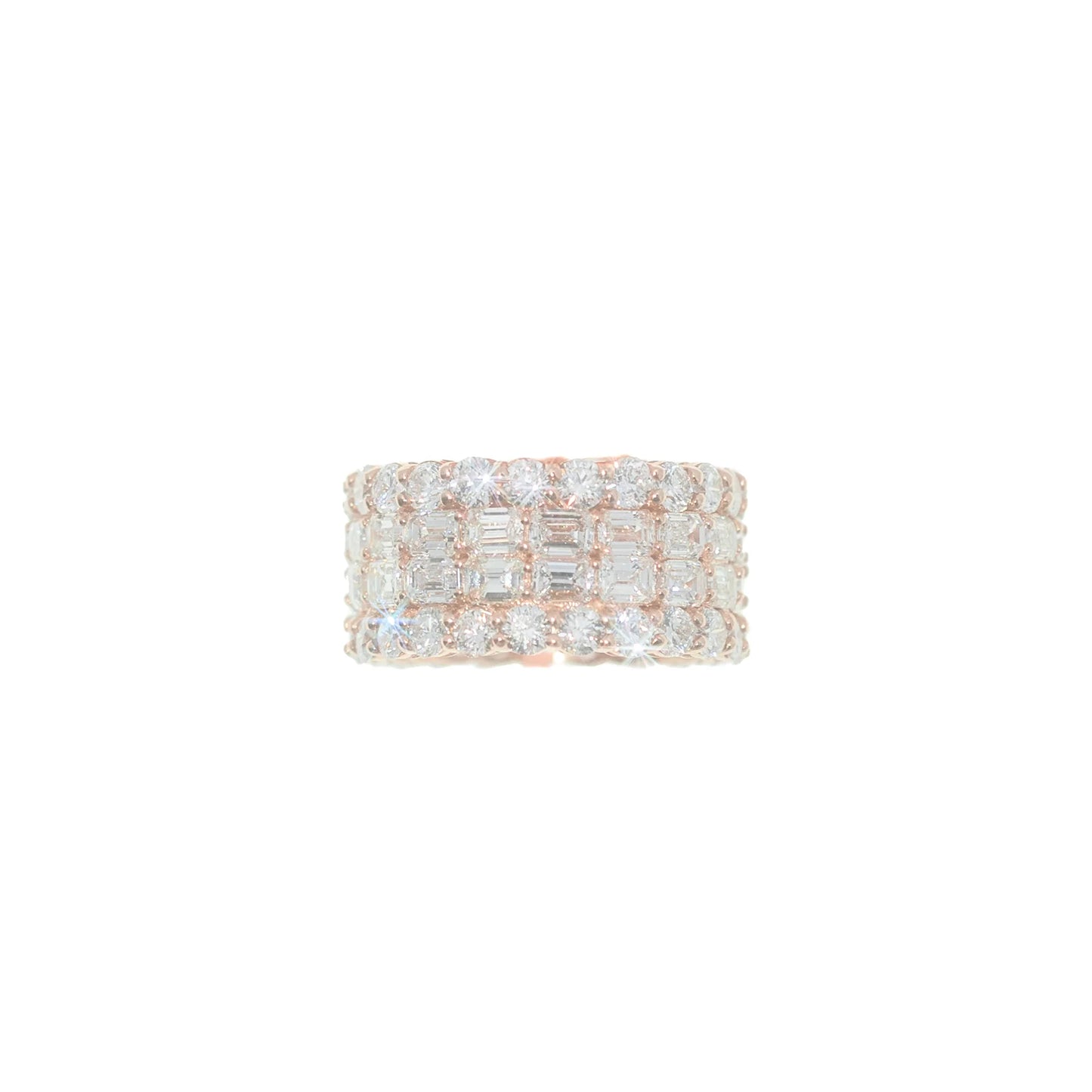 Eternity Ring - 10K - Rose Gold 7.50 g - D 4.17 CT / EM 5.54 CT