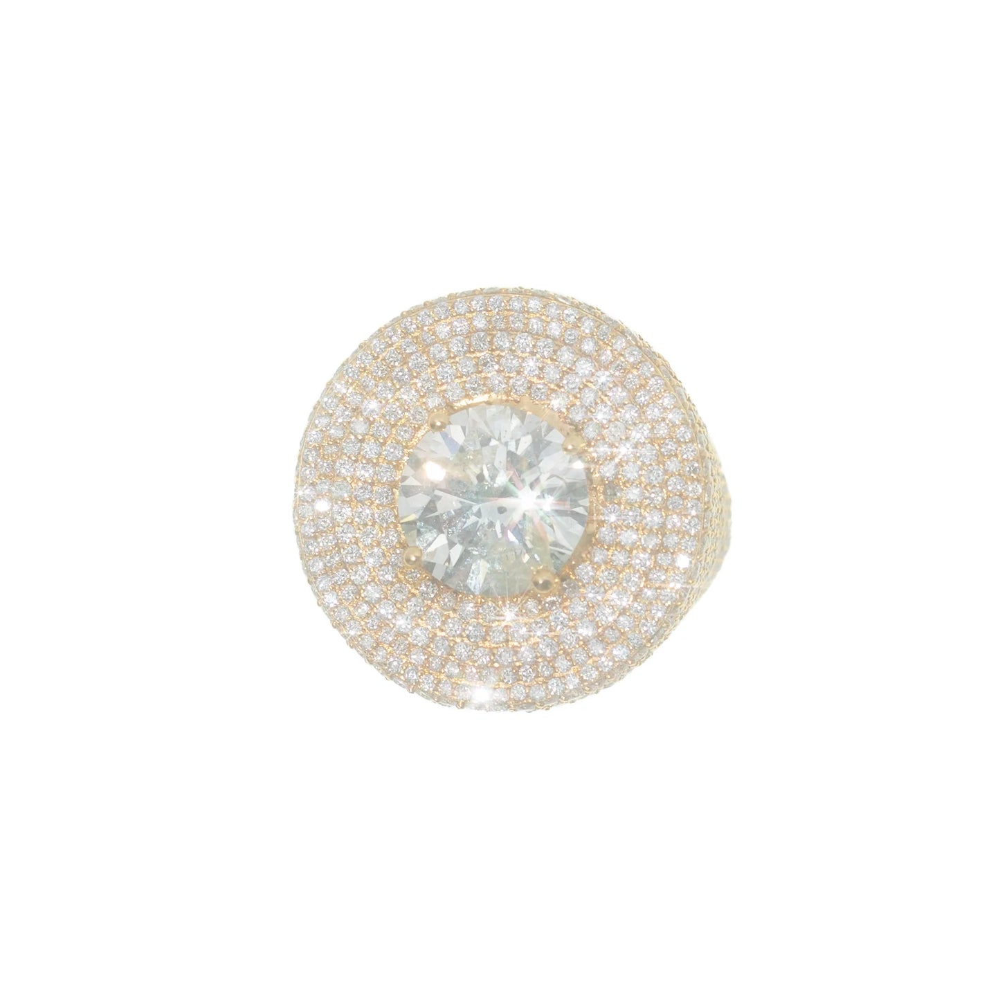 Ring With Big Diamond - 14K - Yellow Gold 19.8g - D 5.50 CT