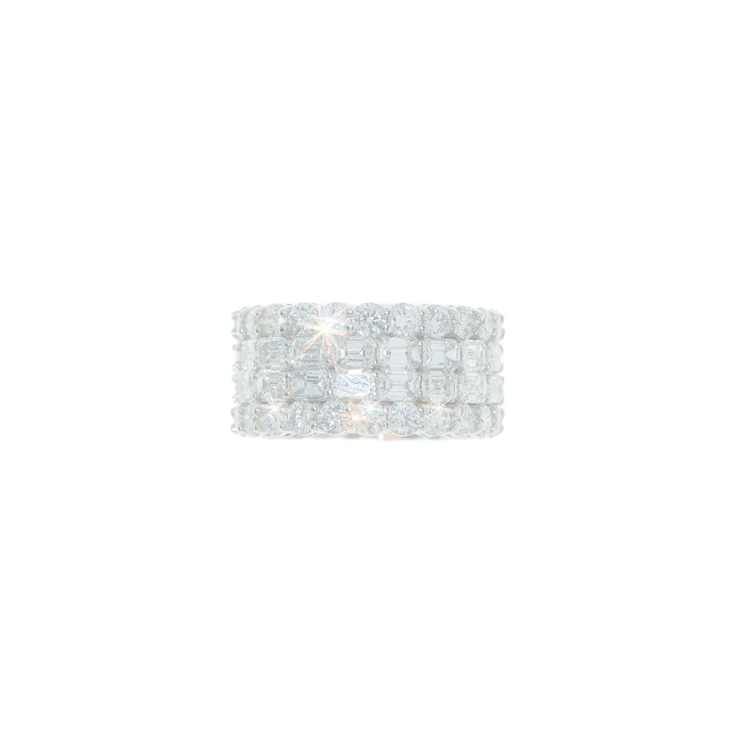 Eternity Ring - 10K - White Gold - D 4.17 CT / EM 5.54 CT - 7.50g