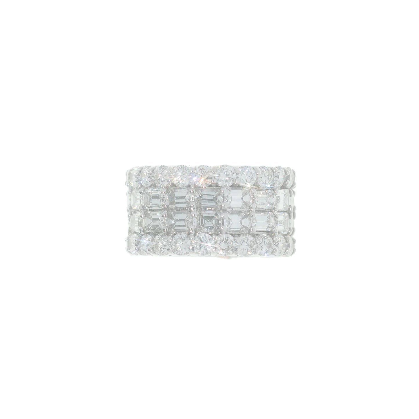 Eternity Ring - 14K - White Gold 17.80g - D 14.38 CT