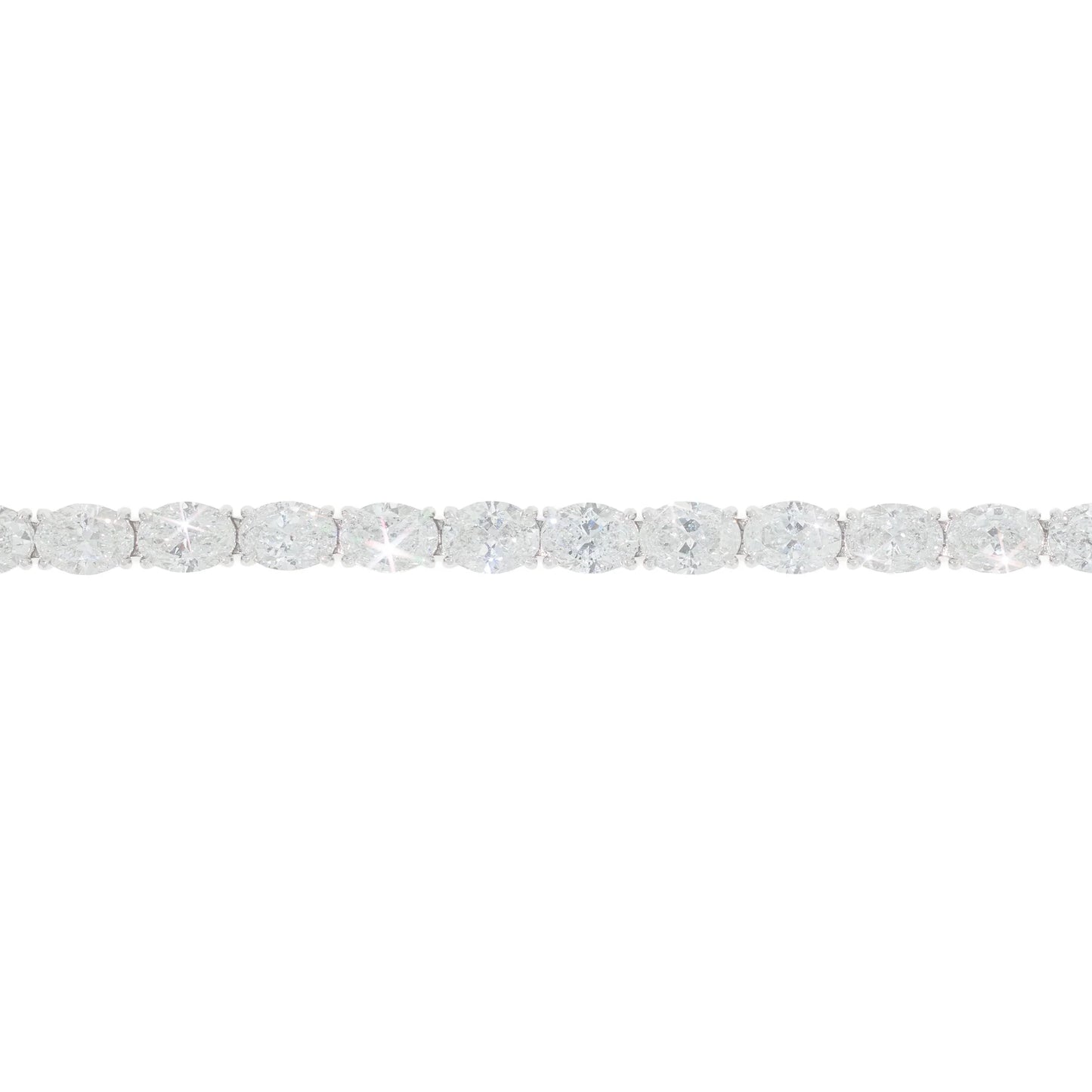 Ovel Shape Diamond Bracelet GIA Certified - 14K - D 22.41 CT - 7 inches