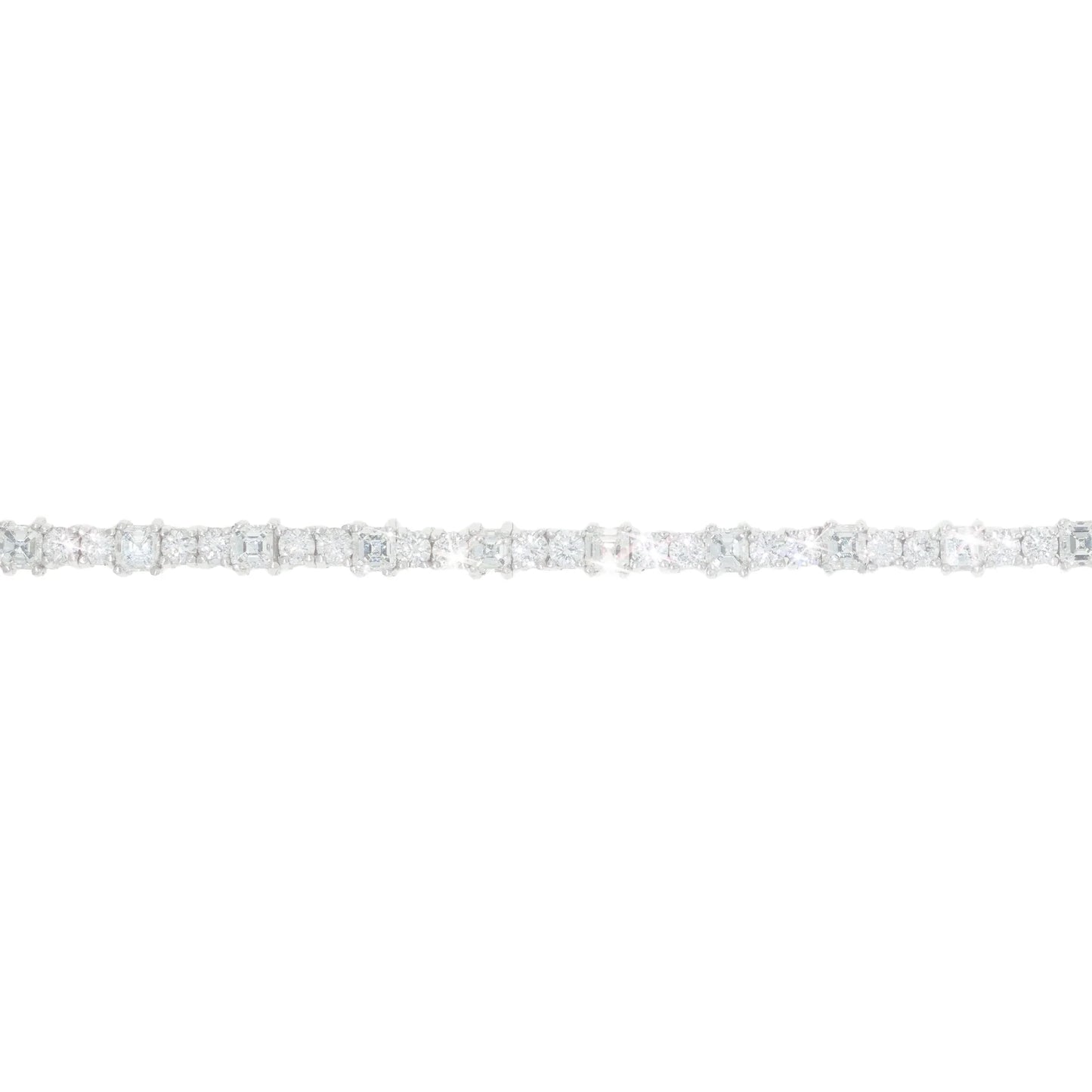 Tennis Bracelet - 14K - White Gold 18.60g - D 8.61 CT - 7.5 inches