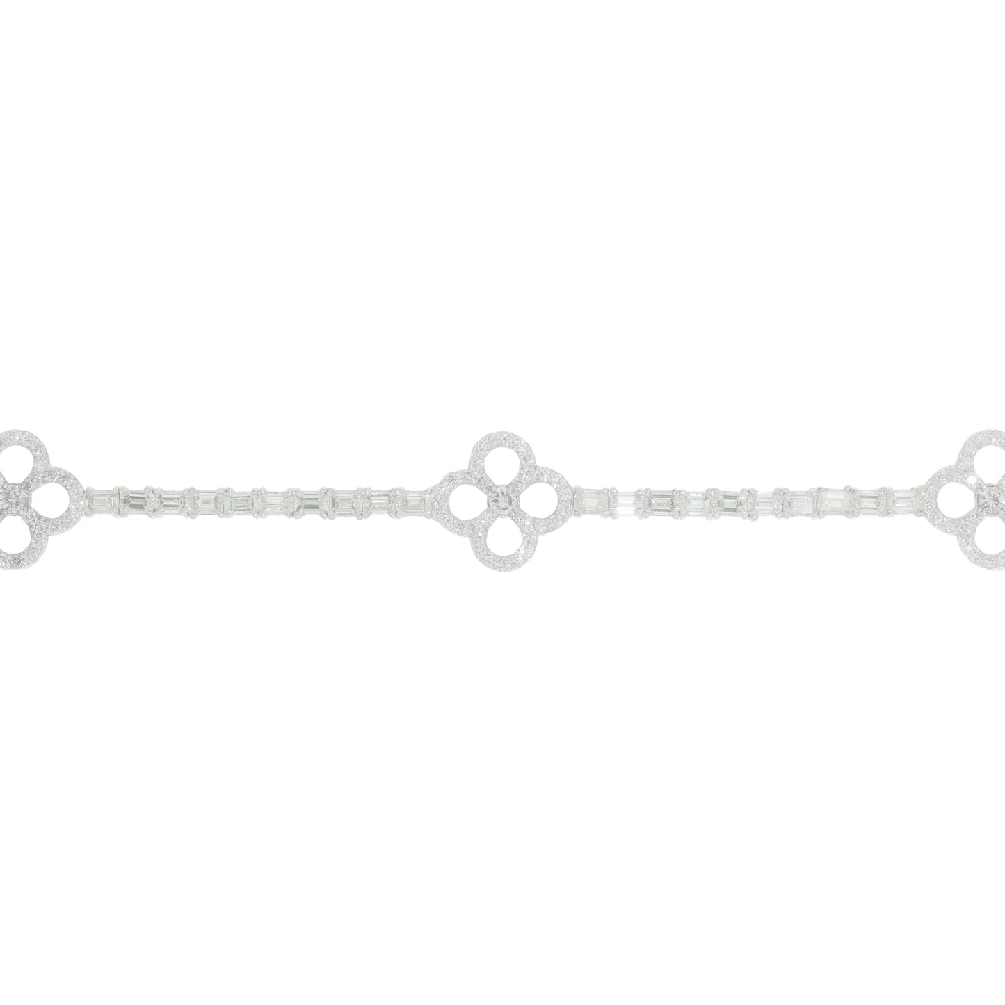 Emerald Tennis Bracelet - 14K - White Gold 13.4g - D 1.72 CT / EM 6.05 CT - 7 inches