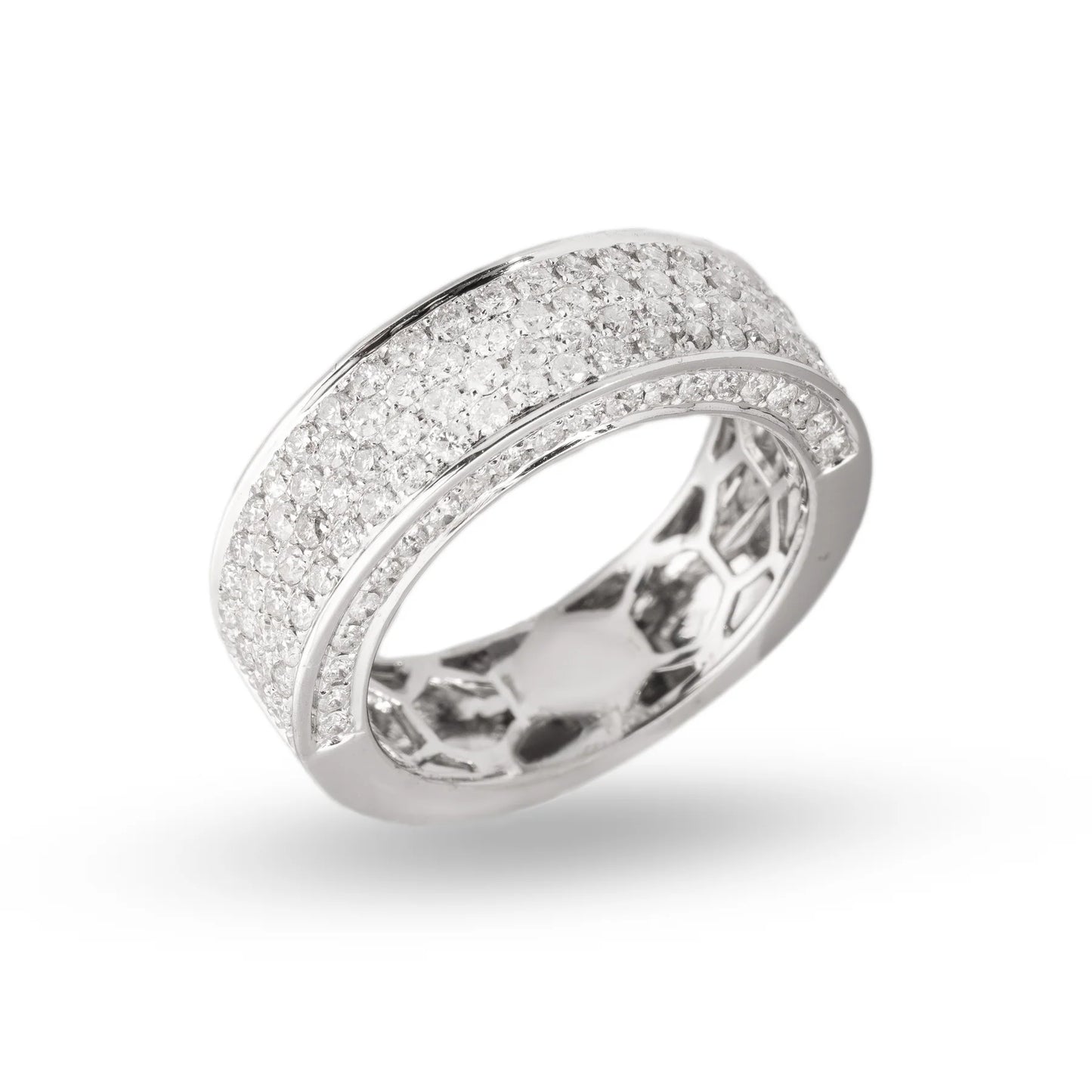 Men’s Diamond Ring – 18K – White Gold 9.50 g – D 2.10 CT