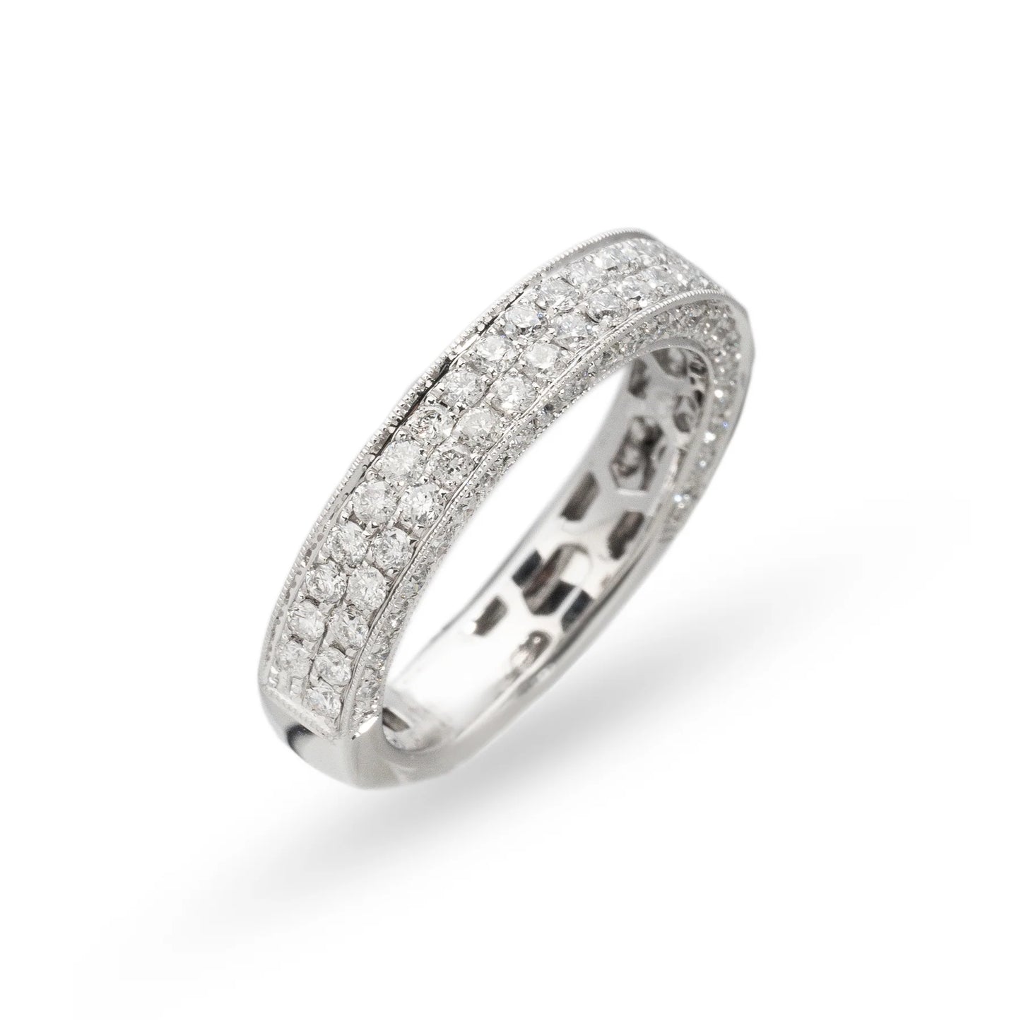 Men’s Diamond Ring – 18K – White Gold 4.5 g – D 1.32 CT