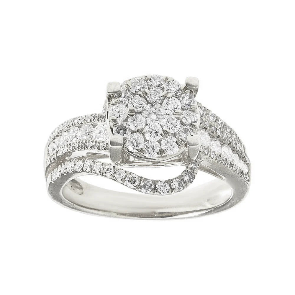 Diamond Ring – 14K – White / Yellow / Rose Gold 5 g – D 0.77 CT