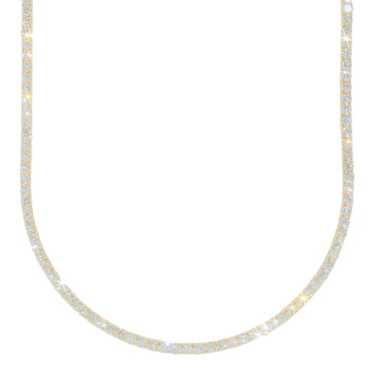 Yellow Gold Tennis Chain - 14K Gold - DIA20.69CT - 28.70G - 20" inches